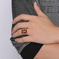 thumbnail image 3 of de cabeza de rojo vintage para hombre personalizado de acero inoxidable Tamaño de EE. UU. Zulema  Vintage anillo masculino, 3 of 8