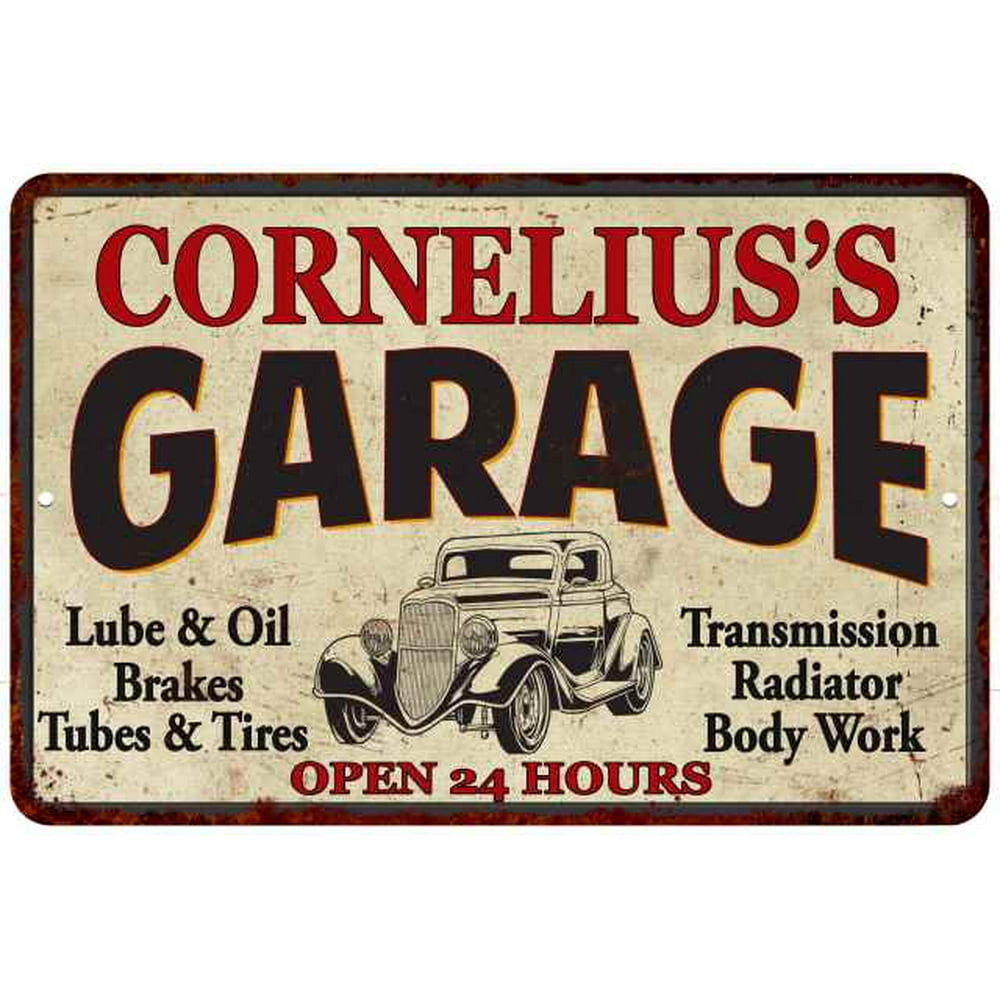 CORNELIUS'S Garage Man Cave Metal Sign Decor 8x12 108120014464