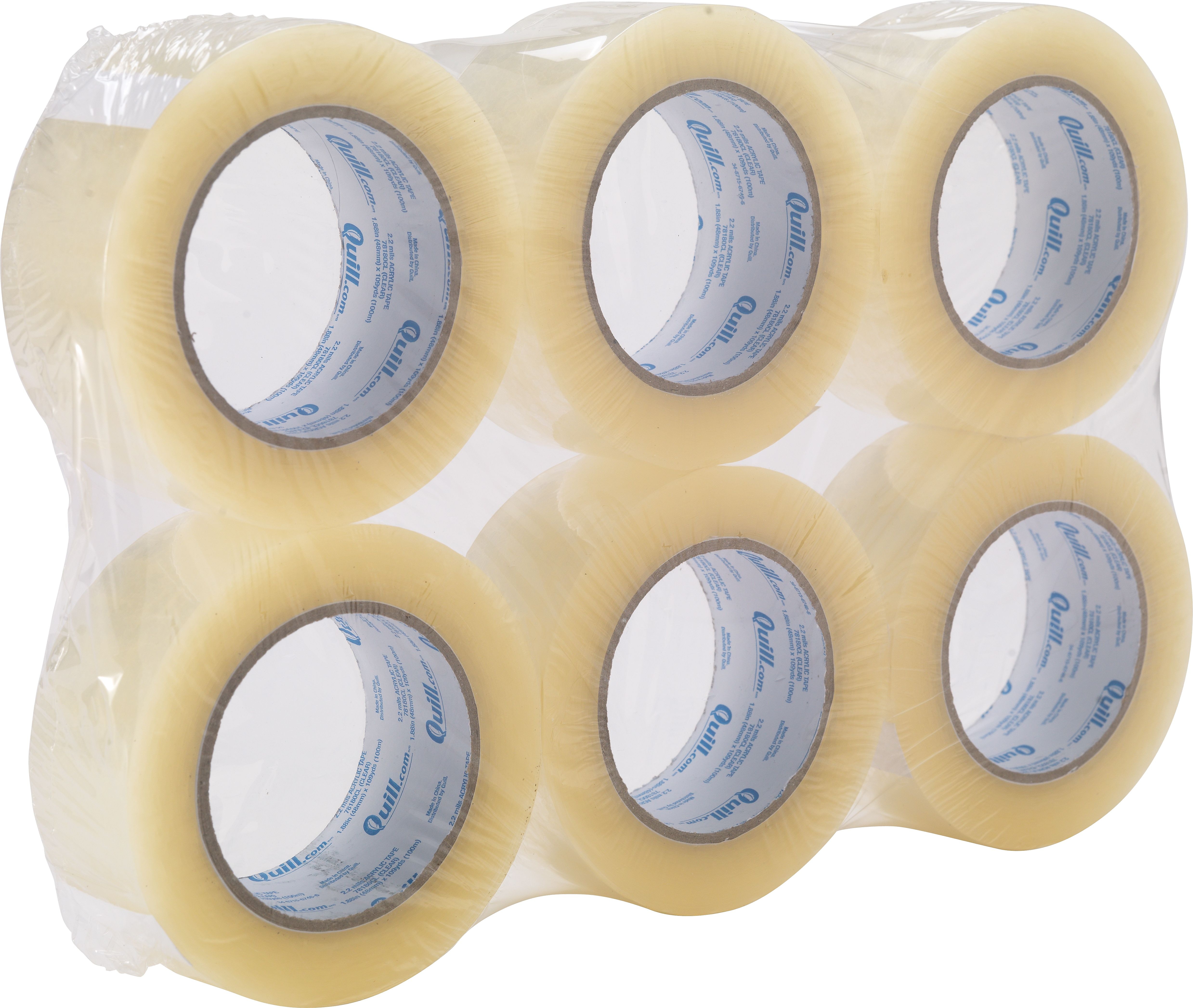 Quill Brand Quill Clear Acrylic Packaging Tape; 110 yds. long; 2.2mils