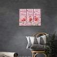 thumbnail image 2 of Pink Flamingo Bathroom Wall Art Farm Flamingo Bathroom Pictures Wall Decor Motivational Quotes Canvas Painting Rustic Country Framed Artwork for Bathroom Office Bedroom Ready to Hang 12"x16", 2 of 5