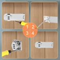 thumbnail image 3 of Keyless Cabinet Lock 3-Digit Drawer Combination Lock Clasp with Screws Zinc Alloy Security Privacy Latch Lock Rust-Proof Cupboard Lock for Cabinet Drawer Mailboxes, 3 of 7