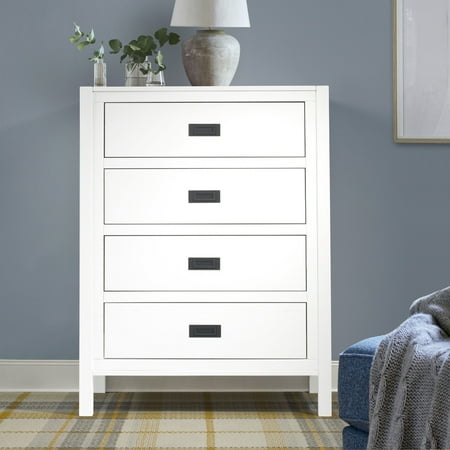 Annabelle Four Drawer Solid Wood White Chest Of Drawers By Chateau