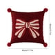 thumbnail image 3 of Cojín decorativo Red Bow 45x45cm - Cojín decorativo para sofá con funda extraíble para salón, cama y silla de oficina, 3 of 6