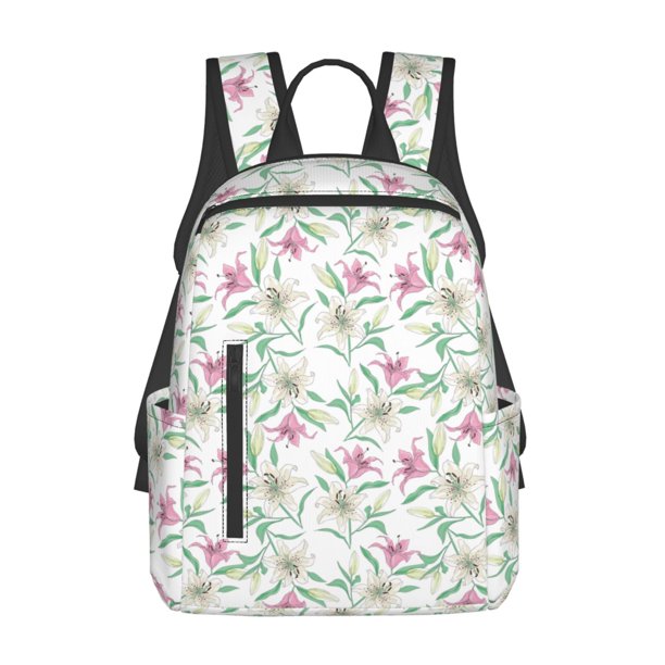 Balery Lilies Flowers Mochila Ligera para Hombres y Mujeres – Resistente y Impermeable, Ideal para la Escuela, el Trabajo, los Viajes y el Uso Diario