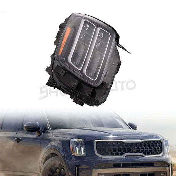Fit Kia Telluride LED Headlight Assembly Passenger Side Daytime Running Light DRL