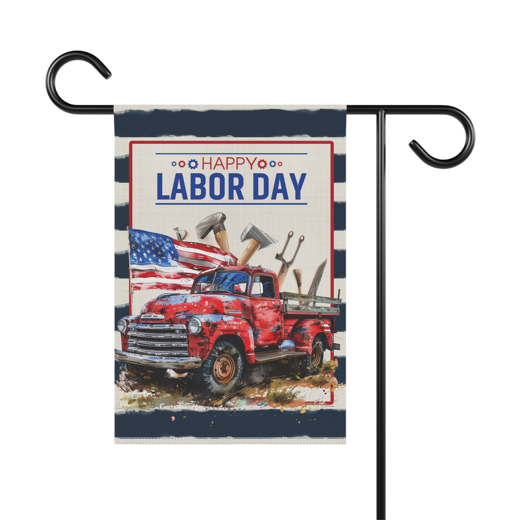 Truck Tools American Labor Day Decor Flags for Outdoor Yard ID-0709-3TZQ
