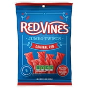 Red Vines Jumbo Twists, Original Red Candy, 8oz Bag