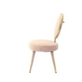 thumbnail image 3 of Cid 21 Inch Modern Glam Accent Chair, Round Backrest, Set of 2, Pink Velvet- Saltoro Sherpi, 3 of 5