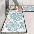thumbnail image 2 of Kitchen Rugs Sets Of 2,Blue and Pink Christmas Snowflake Pattern Anti Fatigue Kitchen Mat Rugs Non Slip Washable,Decorative Kitchen Floor Mats for Kitchen,Sink,Laundry,17"x47"+17"x47", 2 of 5