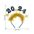 thumbnail image 1 of 2024 Happy New Year Headband Gold Sliver Tassel Hair Accessories Glitter Star Sequin Hairhoop New Year Eve Party Prop Decoration, 1 of 4