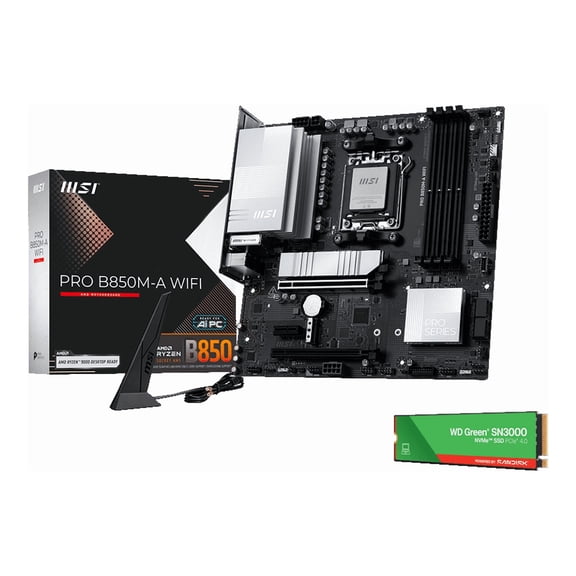 MSI Pro B850M-A WiFi Bundle - Motherboard & 1TB NVMe SSD