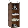 thumbnail image 1 of PIPETPET 4-Shelf Hanging Oxford Closet Organizers and Storage, Collapsible Closet Storage Organizer, for RV Wardrobe Camp, Hanging Organizer for Shoes Toys Baby Clothes, 1 of 5