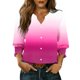 thumbnail image 1 of Camisas de Cuello de Tripulación de Manga Corta para las Mujeres, Cardigan con Cuello en V con Mangas 3/4, 1 of 7