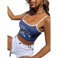 thumbnail image 4 of VISgogo Camisola corta de verano para mujer, tirantes finos con estampado de letras, camisetas sin mangas recortadas ajustadas, ropa interior femenina VISgogo  moda, 4 of 6