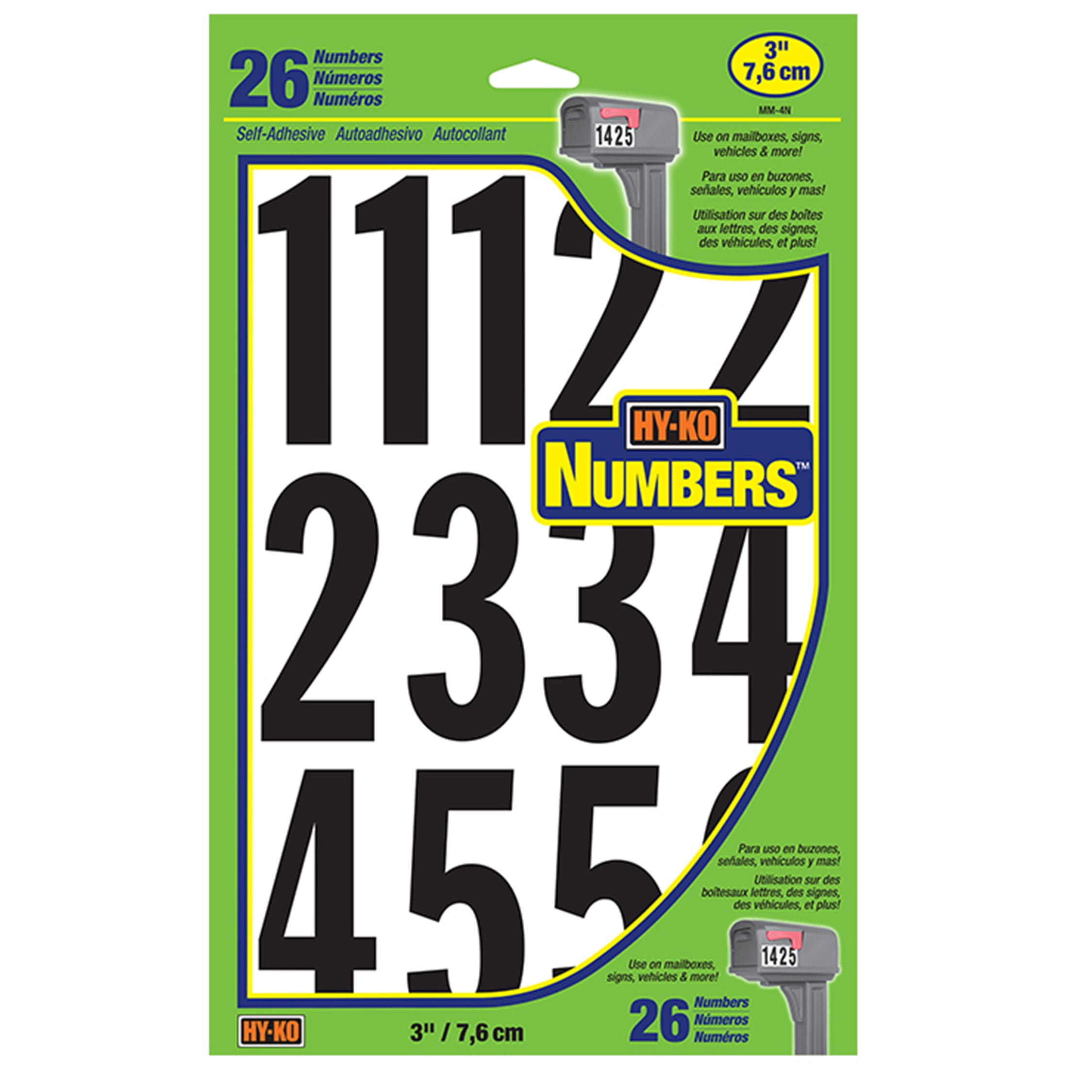Vinyl Numbers Stickers Self Adhesive Decal Letters Choose your number -  HANDYCT