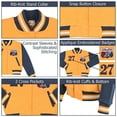 thumbnail image 5 of A2Z 4 Kids Baseball Plain Jacket Varsity Style Coat - B.B Jacket 27 Mustard 5-6., 5 of 7