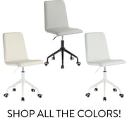 Urban Shop Rolling Linen Swivel Office Chair, Multiple Colors
