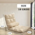 Adjustable Floor Chair with Lumbar Pillow, Lazy Floor Gaming Chair
