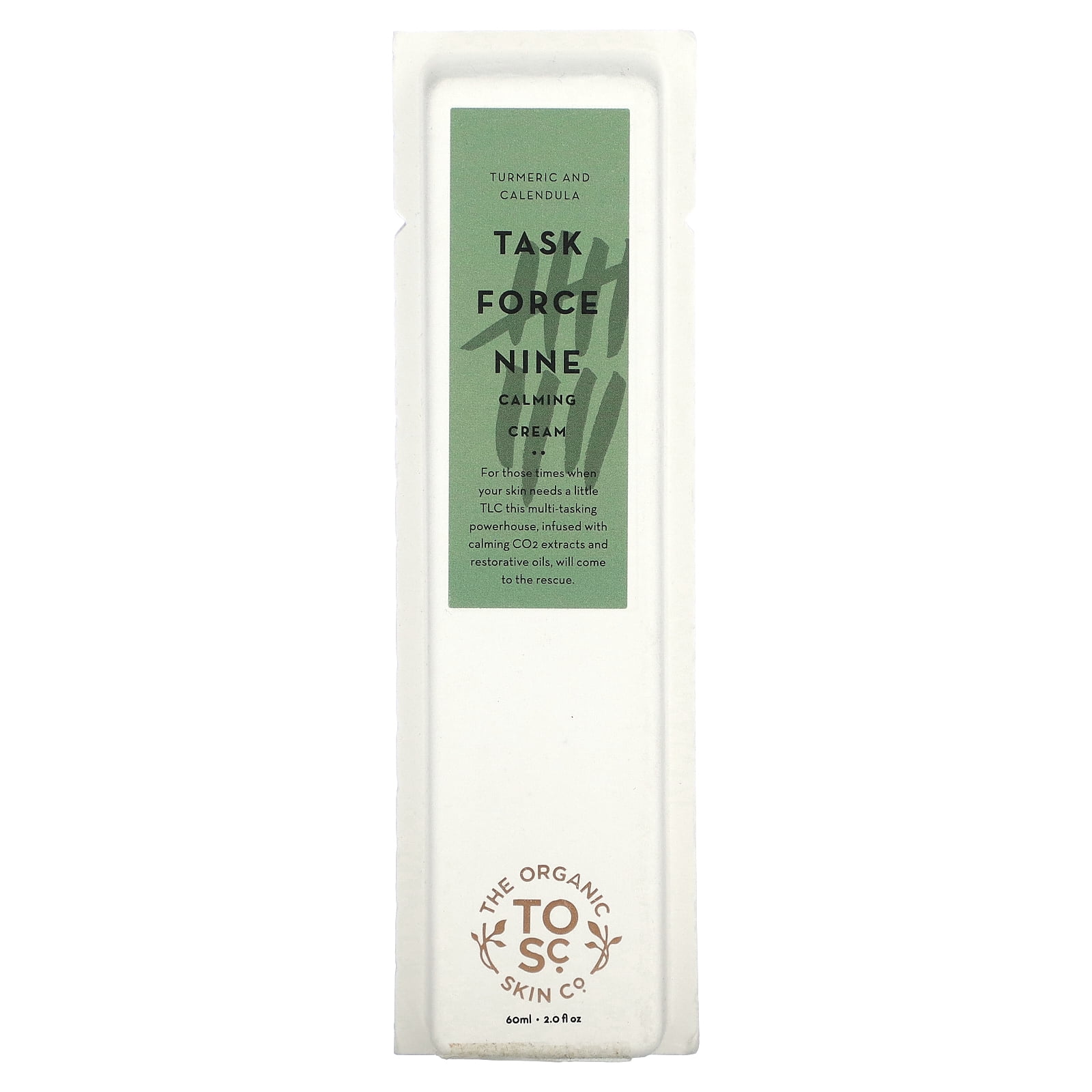 The Organic Skin Co Task Force Nine Turmeric and Calendula Calming Face Cream Moisturizer, 2 fl oz