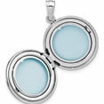 thumbnail image 5 of Sterling Silver Rhodium-Plated Polished Paw Prints 20mm Round Locket (28.5 X 20.5) Made In Hong Kong -Jewelry By Sweet Pea, 5 of 8
