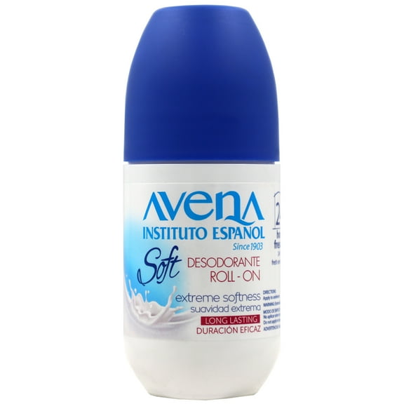 Avena Deodorant Roll-On Soft for Extreme Softness and Long Lasting Effect, Unisex 2.5 fo Bottle