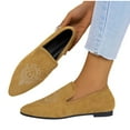 thumbnail image 2 of Brown Women'S Casual Slip-On Flats With Low Heel And Bohemian Style, Lightweight And Flexible For Everyday Use, 2 of 9