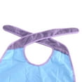thumbnail image 2 of Baberos grandes de tela de para adultos mayores, impermeables, delantal de ayuda para discapacitados a la hora Púrpura jinwen Babero de felpa para adulto, 2 of 6
