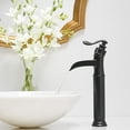 thumbnail image 5 of Bathroom Sink Faucet Oil Rubbed Single Handle 1 Hole Basin Vanity Mixer w/Drain, 5 of 6