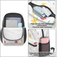 thumbnail image 4 of 17 Inch Lightweight Backpack,PVC Waterproof Oxford Fabric, Ergonomically Designed, with Large Capacity, Wildflower Garden Aesthetic Floral Print, 4 of 5