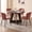Chenille Orange Chairs, variant on 5 Piece 47'' Round Dining Table Chairs Set for 4, Farmhouse Gray Kitchen Table with 4 Boucle Mid Century Modern Dinning Room Chairs, Wood Dinner Table &Upholstered Chair Set of 4, Beige