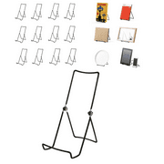 KINGDOM SOLUTIONS Plate Stands - Black Metal Book Stand, Wire Plate Holder 3.8"" x 8.5"" 12 Pieces