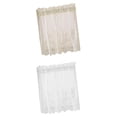 thumbnail image 1 of Cortinas Transparentes de Cocina Zulema 2 Piezas con Bolsillo de Varil Cordón Ancho 74 cm, 1 of 8