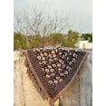 thumbnail image 3 of Handwoven Cotton Throw Blanket, Beige and Black Floral Sofa Throw with Tassels, 3 of 4
