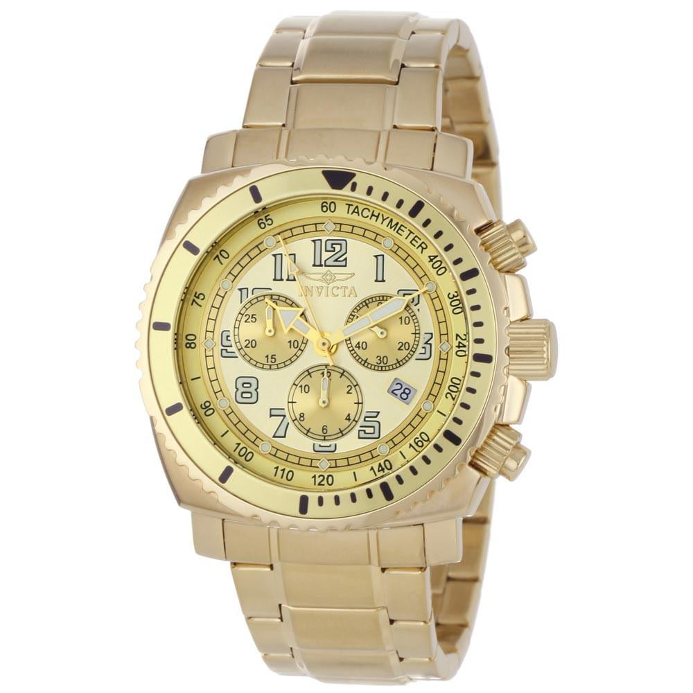 men's 0619 ii collection chronograph gold dial 18k gold-plated