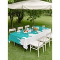 thumbnail image 4 of Outdoor Tablecloth with Umbrella Hole for Patio/Picnic/Party/Camping, Abstract Teal Waterproof Table Cloth Rectangle Table Cover Washable, Modern Minimalist Graffiti Artwork (60"x 84"), 4 of 8
