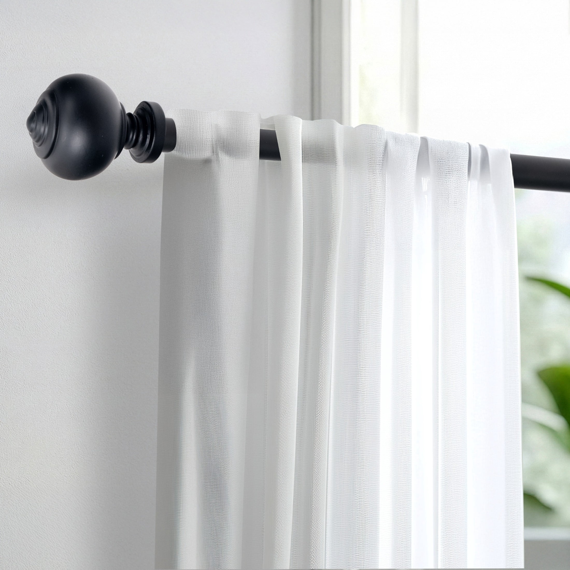 Dwell Studio, Cutomizable Café Rods, 1/2" Iron Material, 8 inch-48 inch Kit, Matte Black