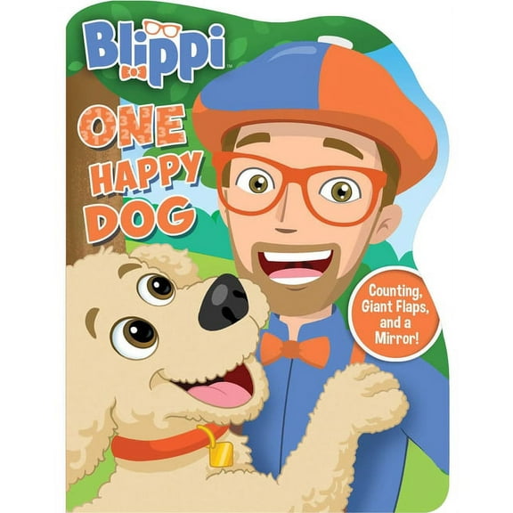 Shaped Board Books with Flaps: Blippi: One Happy Dog (Board book)