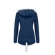 thumbnail image 5 of ICHUANYI Liquidación Mujer Invierno Color sólido Grueso Felpa Algodón Cuello de felpa Abrigo Chaqueta de algodón Abrigo de felpa cálido ICHUANYI WER2023082202853, 5 of 8