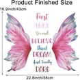 thumbnail image 4 of Calcomanía de pared YONGSHENG mariposa rosa 22,8x16,9 pulgadas vinilo autoadhesivo con frase motivacional, 4 of 5