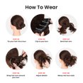 thumbnail image 4 of Seamless Hold Messy Bun Hair Clip with Bendable Wires and Comb for Updo Styles – Adjustable Hair Extension, Foxtail Comb Updo Hair Bun Ponytail & Chignon (6 Chestnut Brown), 4 of 6