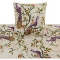 thumbnail image 2 of King Queen Twin Ivory & Multicolor Decorative King 90"x18" Bed Runner without Pillow Cover, Peacock Bed Scarf on Cotton Printed with Beads fabric - Peacock Queen, 2 of 4
