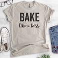 thumbnail image 2 of Bake Like A Boss T-shirt, Unisex Women's Men's Shirt, Girl Boss T-shirt, Baking T-shirt, Light Silk Gray, X-Small, 2 of 6