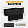 thumbnail image 2 of EcoNour Car Seat Gap Filler with Cup Holder & Headrest Hooks - 2 Pack Car Organizer, 2 of 9