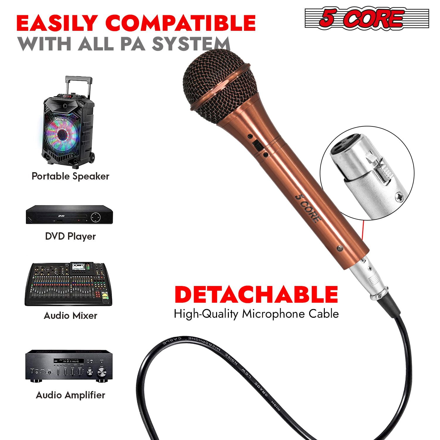 XLR Microphone Dynamic Mic Karaoke Singing Studio Microfono Handheld Mics