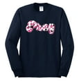 thumbnail image 2 of Wild Bobby, Pray Bubble Letters Inspirational/Christian Men Long Sleeve Shirt, Navy, X-Large, 2 of 6