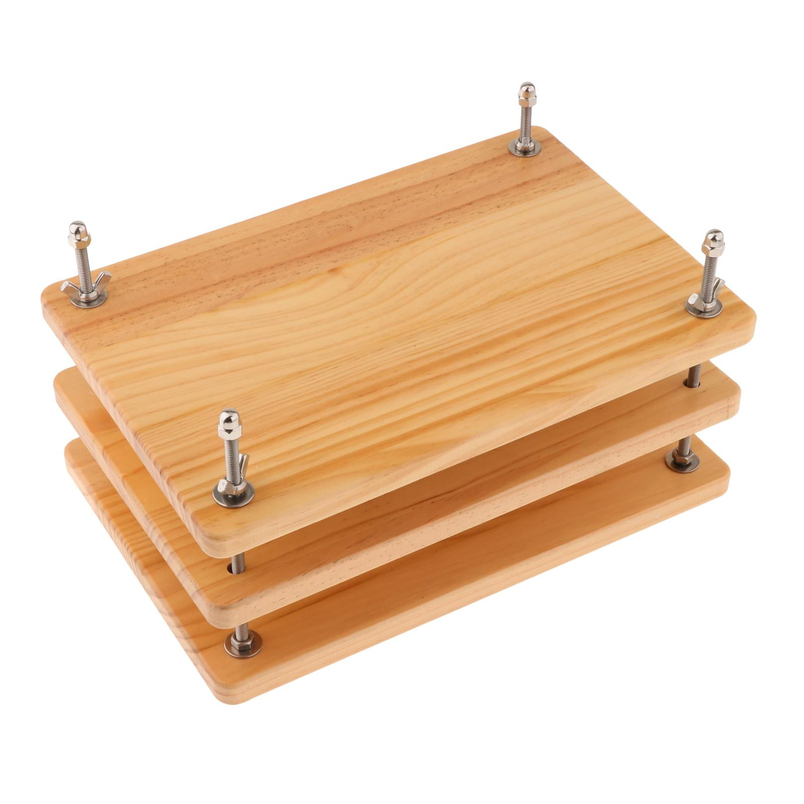Milageto Wooden Book Press Portable Book Binding Tool Book Binding Press for Desktop Home