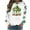 White, variant on Levmjia Womens Sweatshirt Tops Long Sleeve St. Patrick's Day Printed Casual Round Neck Soft Breathable Work Commute Holiday Home Relaxation