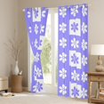 thumbnail image 3 of Manfei Geometric Flower Floral Black Out Curtains,Cute Cartoon Cherry Curtains Pack of 2 (42x63 Each),Purple White Bedroom Curtains For Teens,Breathable Home Decor, 3 of 6