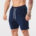 thumbnail image 4 of 2023 New muscular men's sports shorts pants summer men's training fitness corduroy five cent shorts casual running shorts, 4 of 6
