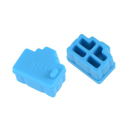 20pcs RJ45 Silicone Protectors Ethernet Hub Port Anti Dust Cap Cover Blue